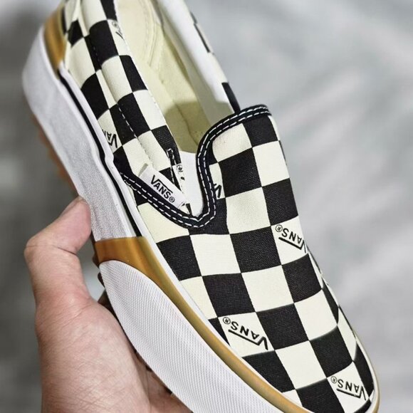 VANS Era Stacked Checkerboard Slip On Canvas Shoes - Picture 6 of 6